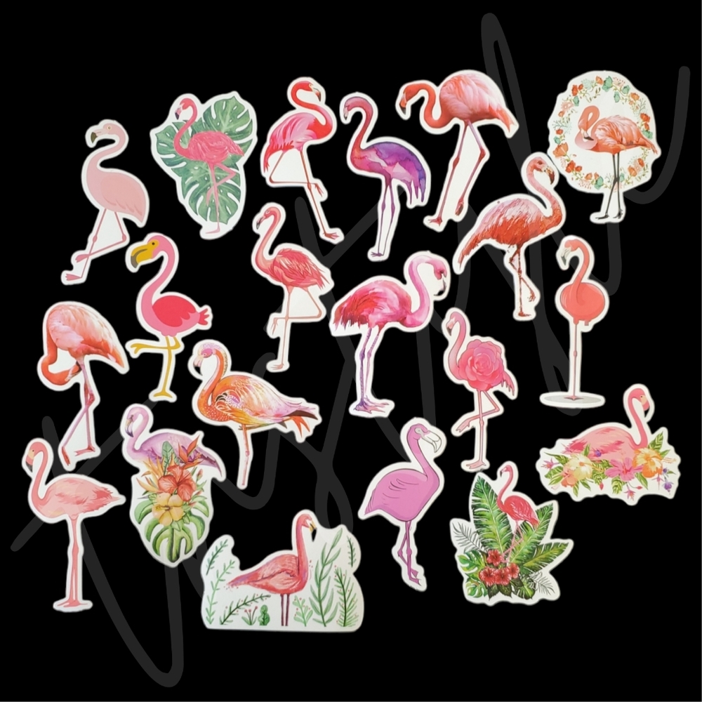 3/$18 Flamingo Stickers